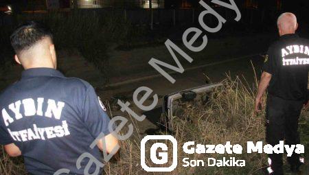 Aydın’da Korkutan Anlar: Araç Sulama Kanalına Uçtu, 2 Yaralı