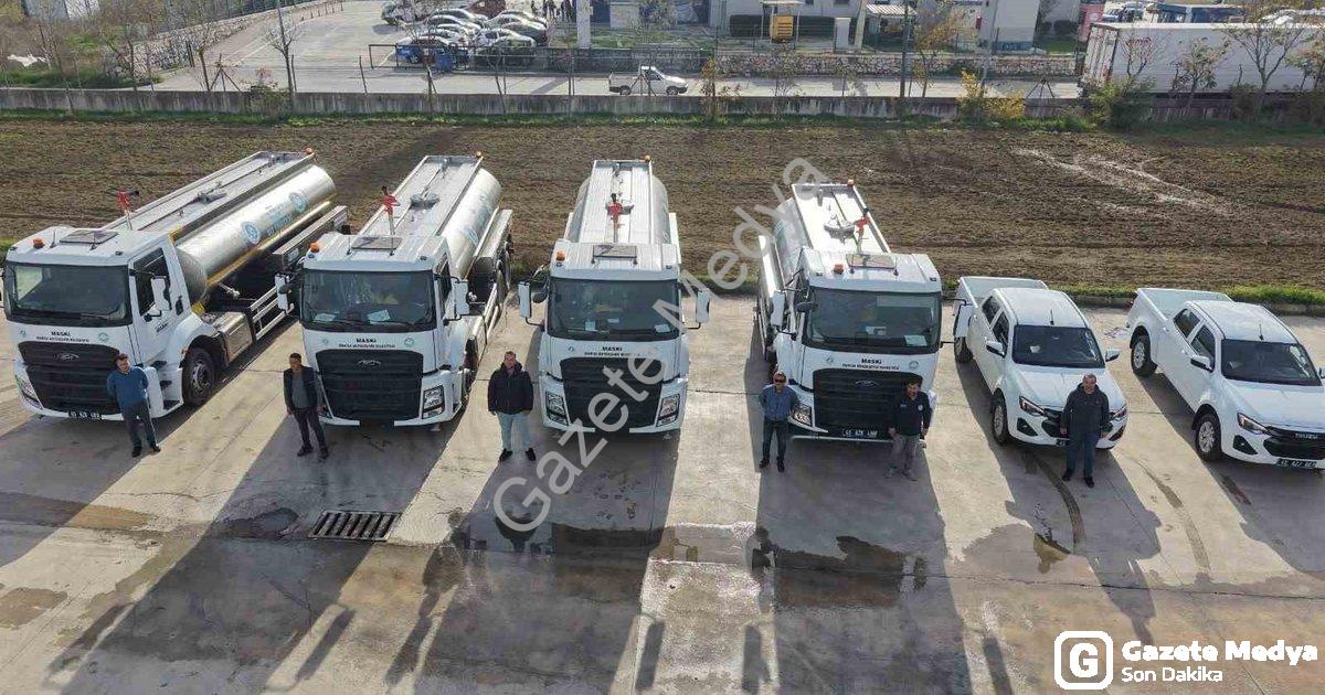 "Manisa'da Su Güvenliği İçin Dev Adım: MASKİ Filosunu Güçlendirdi" başlıklı haber için fotorealistik