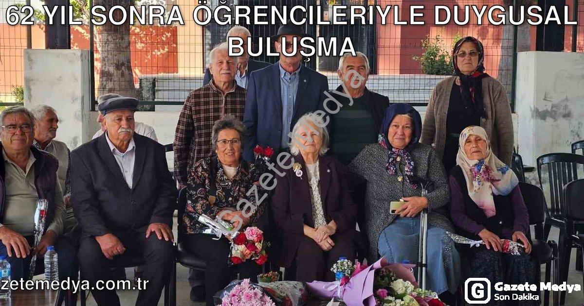 "62 Yıl Sonra Öğrencileriyle Duygusal Buluşma" başlıklı haber için fotorealistik, profesyonel bir ha