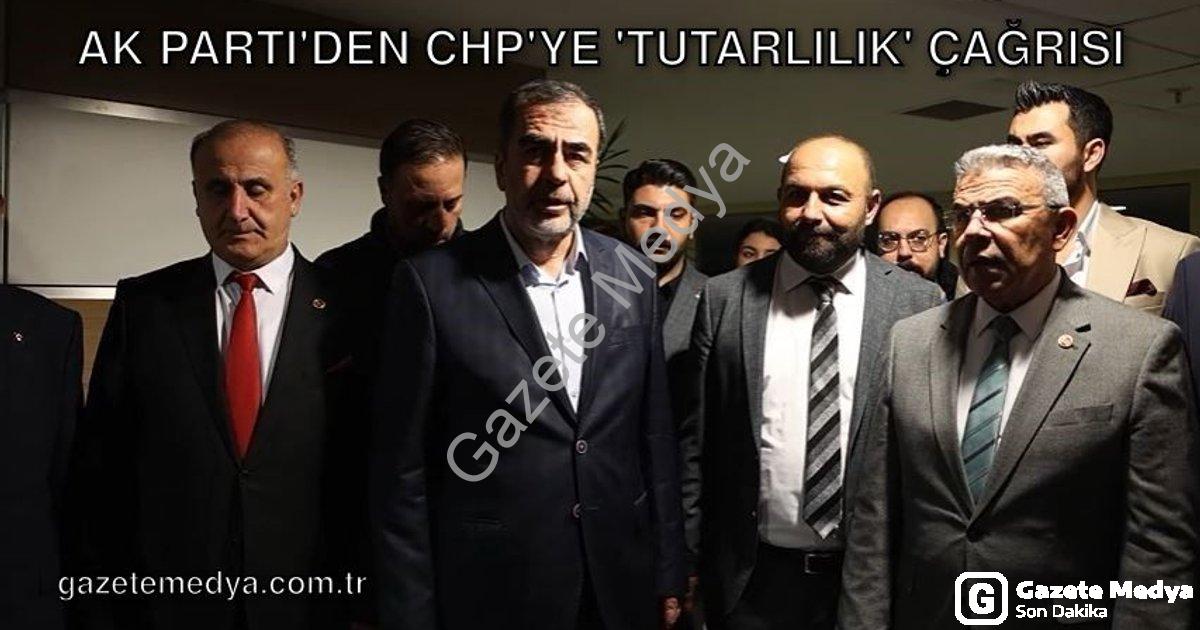 "AK Parti'den CHP'ye 'Tutarlılık' Çağrısı" başlıklı haber için fotorealistik, profesyonel bir haber