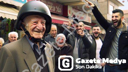 Denizli’de Görenler Gözlerine İnanamadı: Kask Yerine Miğfer Takan Dede Viral Oldu