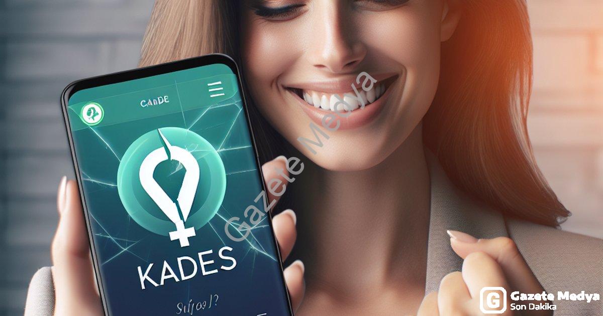 "Kadına Şiddetle Mücadelede KADES Uygulamasının Hayati Önemi" başlıklı haber için fotorealistik, pro