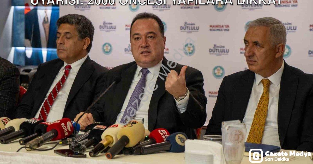 "Başkan Dutlulu'dan Kritik Deprem ve Konut Uyarısı: 2000 Öncesi Yapılara Dikkat" başlıklı haber için