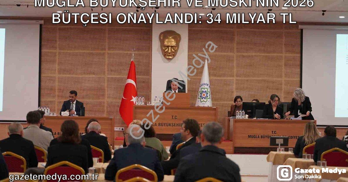 "Muğla Büyükşehir ve MUSKİ'nin 2026 Bütçesi Onaylandı: 34 Milyar TL" başlıklı haber için fotorealist