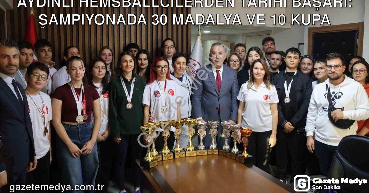 "Aydınlı Hemsballcilerden Tarihi Başarı: Şampiyonada 30 Madalya ve 10 Kupa" başlıklı haber için foto