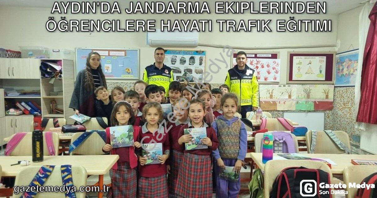 "Aydın'da Jandarma Ekiplerinden Öğrencilere Hayati Trafik Eğitimi" başlıklı haber için fotorealistik