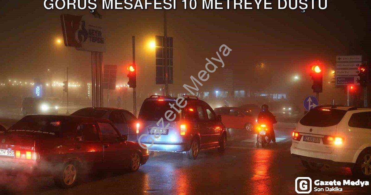 "Denizli'de Sağanak Sonrası Sis Kabusu: Görüş Mesafesi 10 Metreye Düştü" başlıklı haber için fotorea