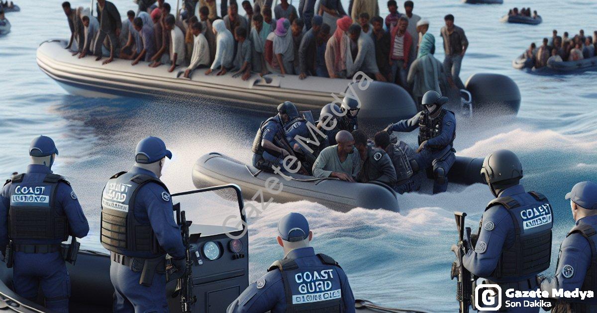 "İzmir Açıklarında Sahil Güvenlik Hareketliliği: 120 Göçmen Yakalandı" başlıklı haber için fotoreali